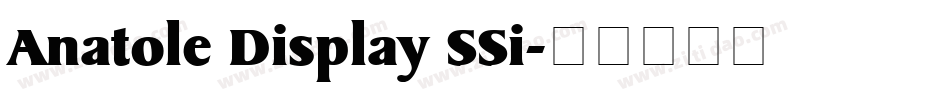 Anatole Display SSi字体转换